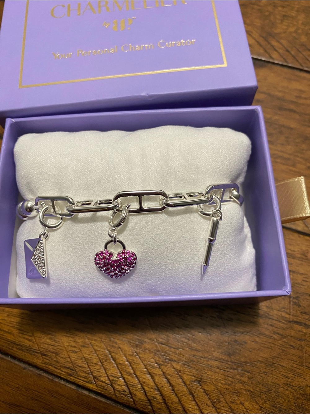 Bomb Party Charmelier Charm Bracelet - Cubic Zirconia - Written with All My Love